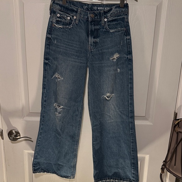 GAP Other - GAP Flare Wide Leg Distressed Jeans - Blue